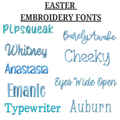 PREORDER-Embroidered Easter Bunny and Goose