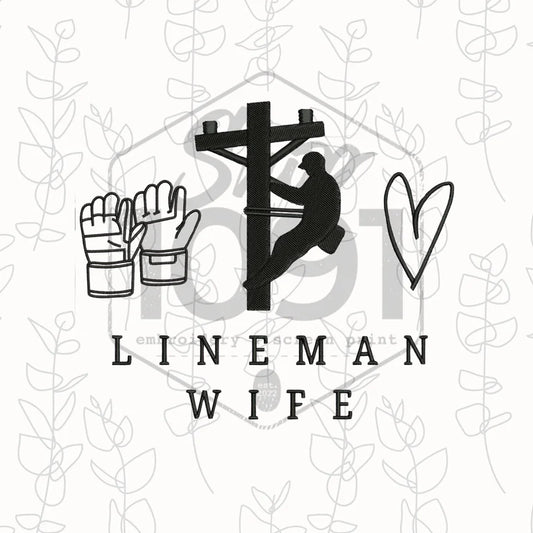 Lineman Wife Icons Embroidery