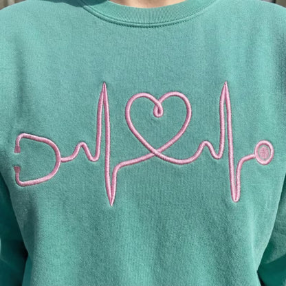 Stethoscope Heartbeat Embroidered