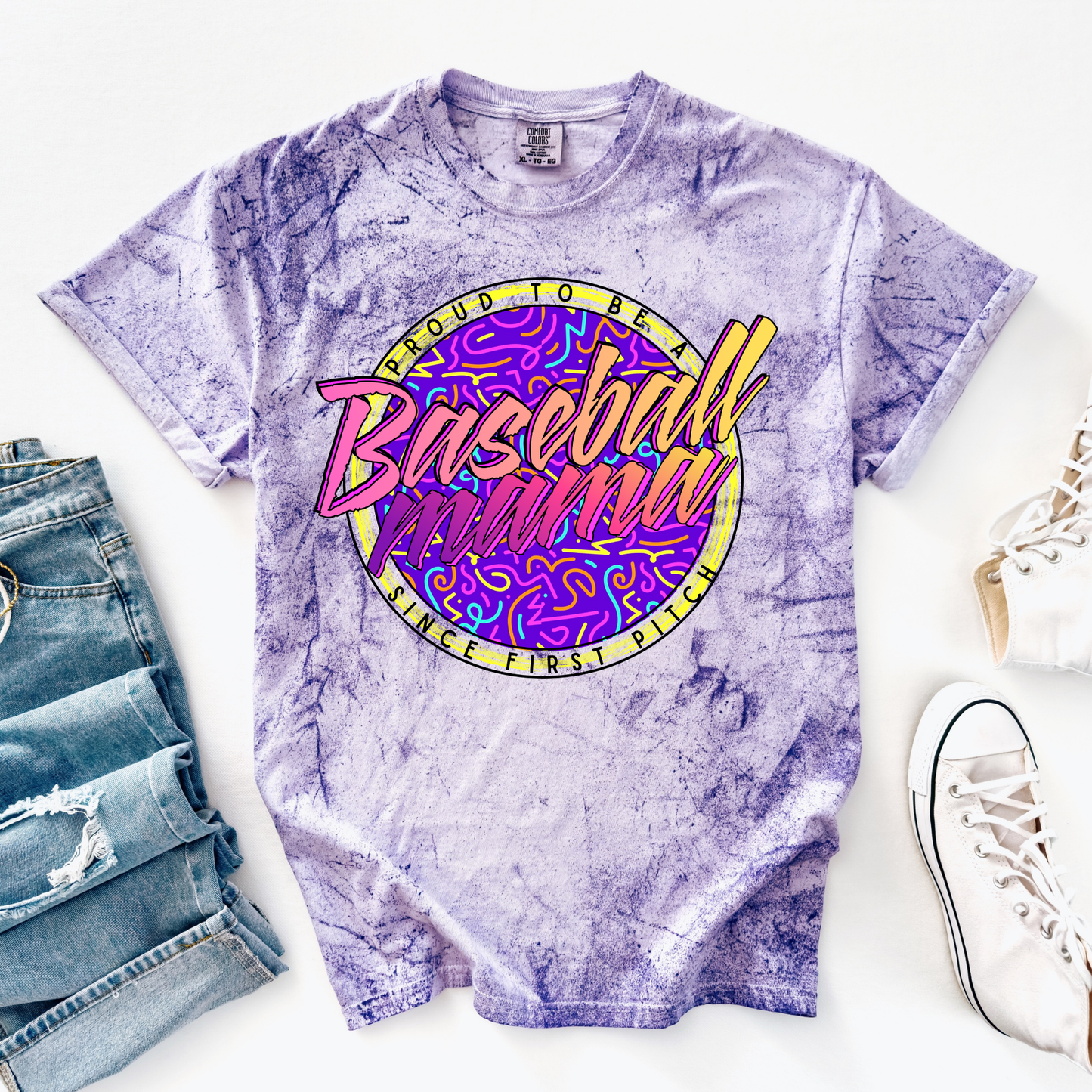 Retro Baseball Mama Tees