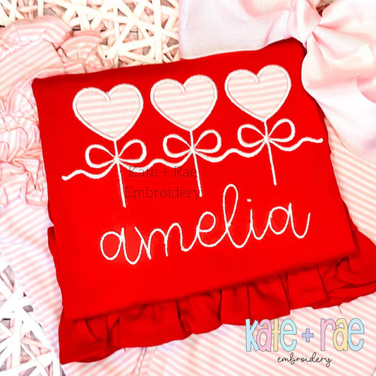 Three Heart Lollipops