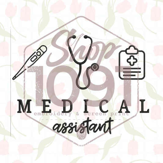 Medical Assistant Icons Embroidery