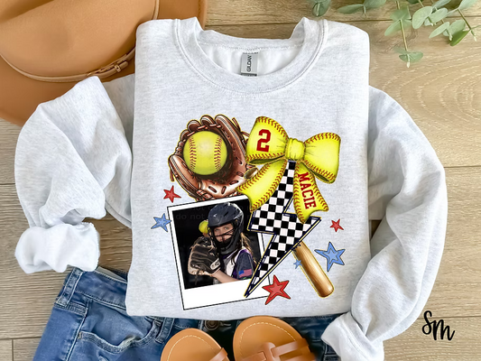 Softball Picture Personalized