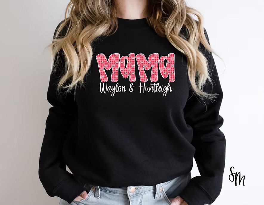 Mama Red Checkered Bows