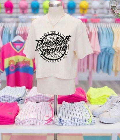 Retro Baseball Mama Tees
