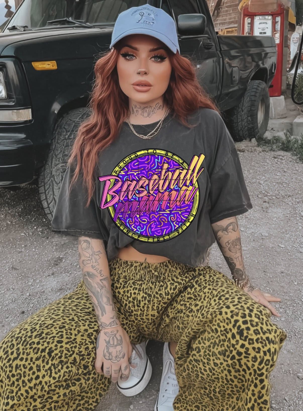 Retro Baseball Mama Tees