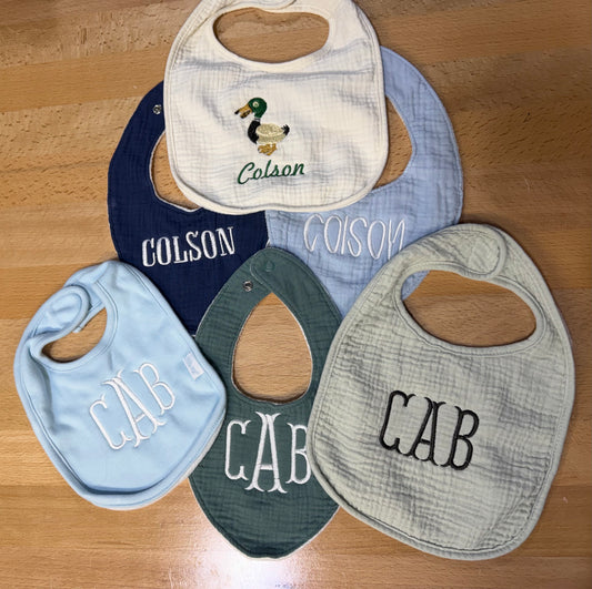 Embroidered Bibs