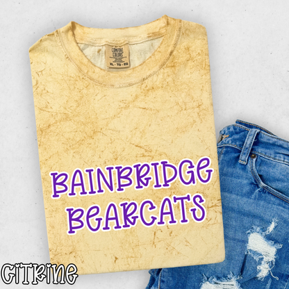 Bainbridge Bearcats Pop Name with Outline