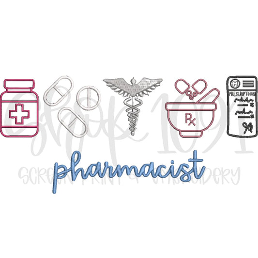 Pharmacist Embroidered