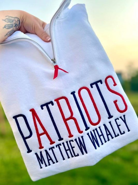 Embroidered Spirit Wear Quarter Zip