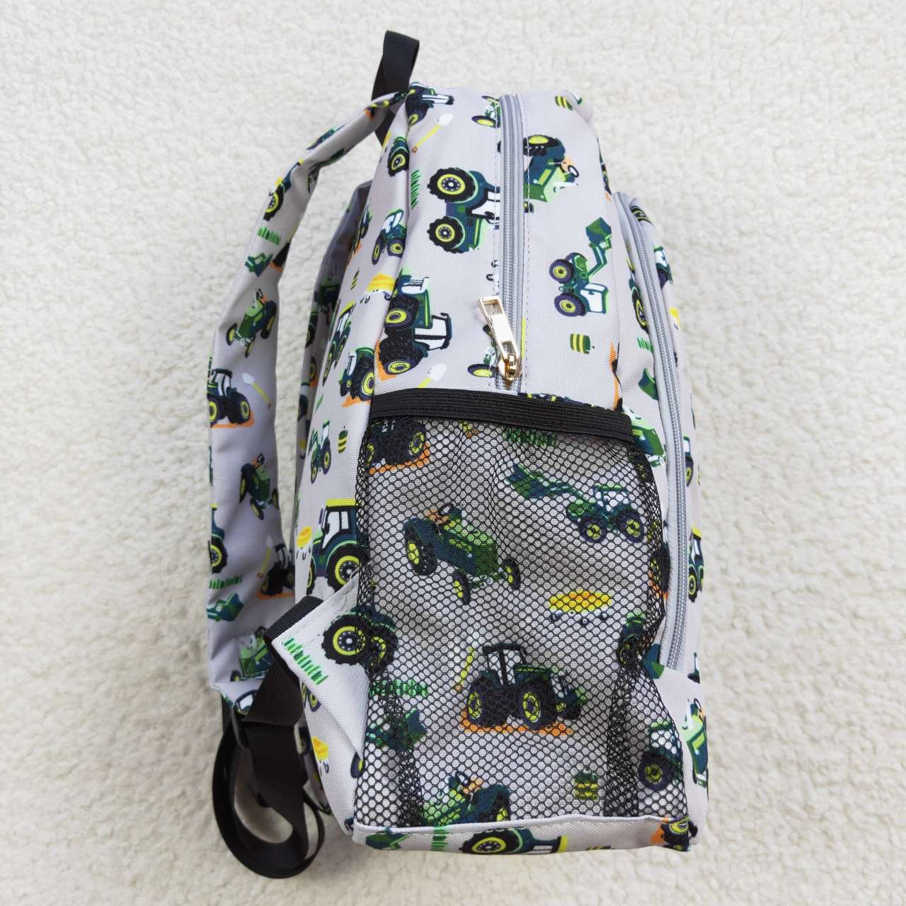 Green Tractor Full Zip Front Bookbag
