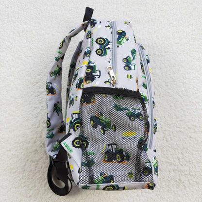 Green Tractor Full Zip Front Bookbag