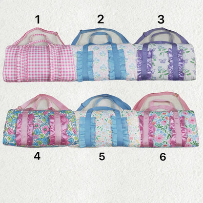 Floral Ruffle Duffel Bags