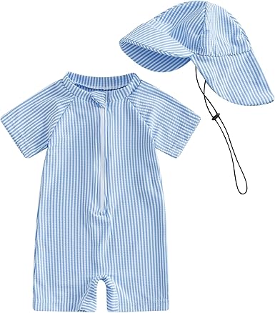 Seersucker Embroidered Bathing Suits and Coverups