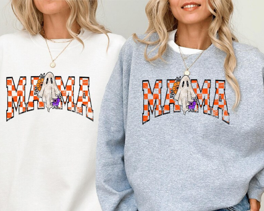 Orange Checkered Mama- Ghost Middle