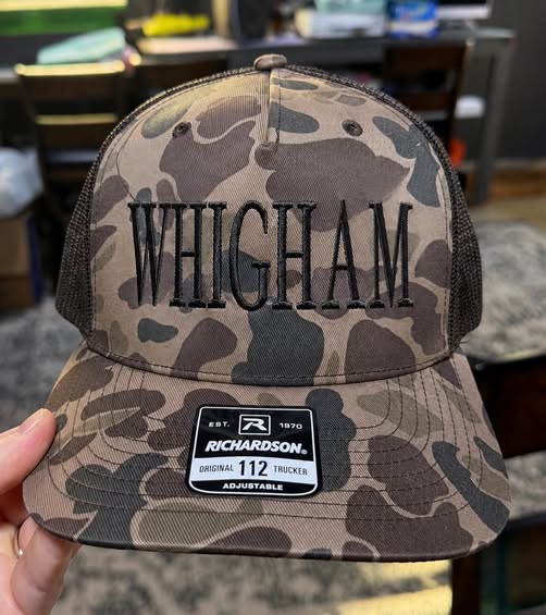 One Word Camo Embroidered Hat