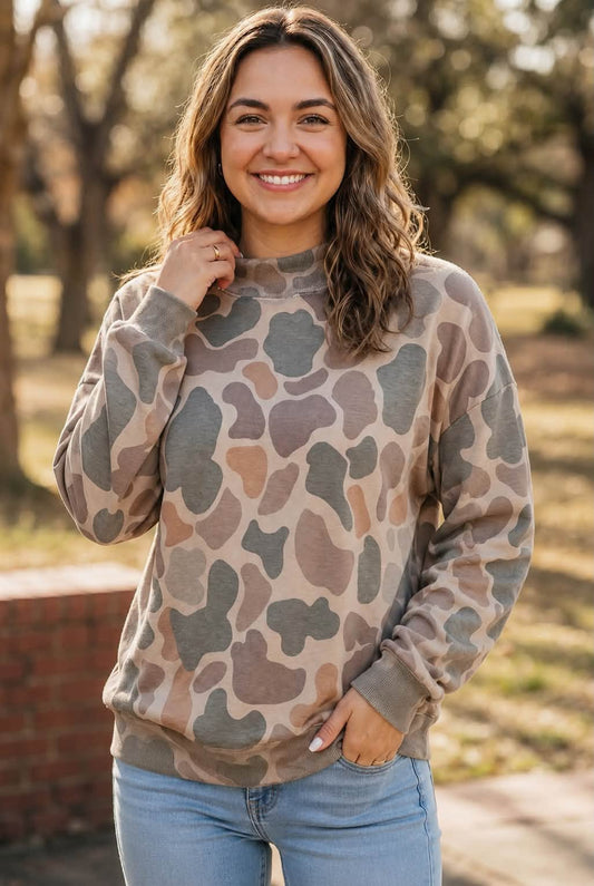 Buttery Soft Camo Mockneck