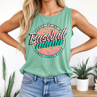 Retro Baseball Mama Tees
