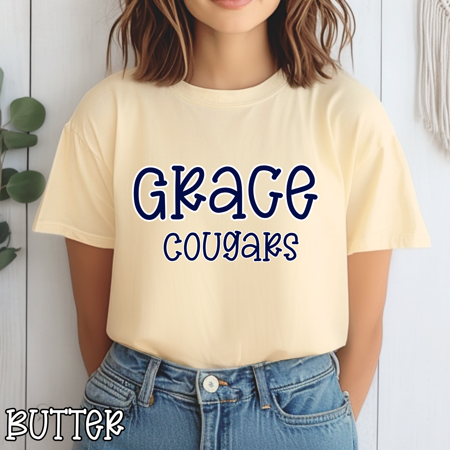 Grace Cougars Pop Name with Outline
