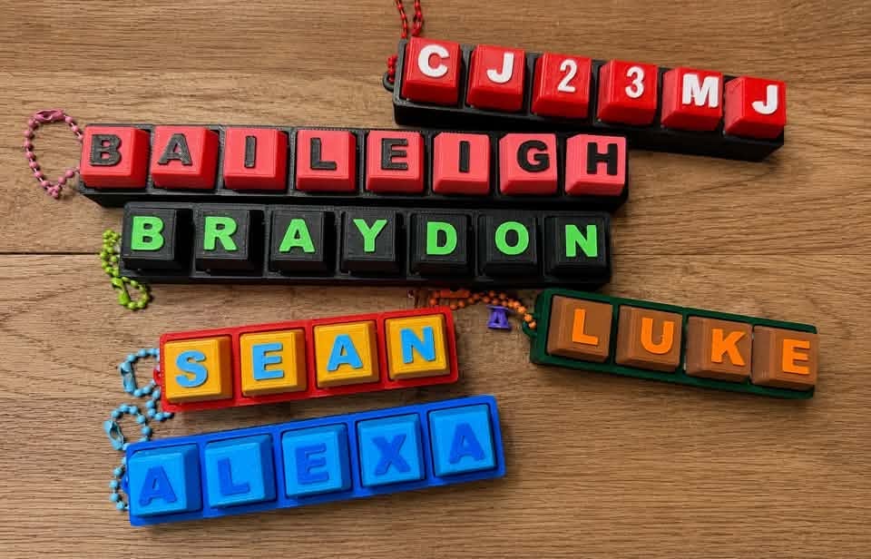 3D PRINTED NAME CLICKER KEYCHAINS!