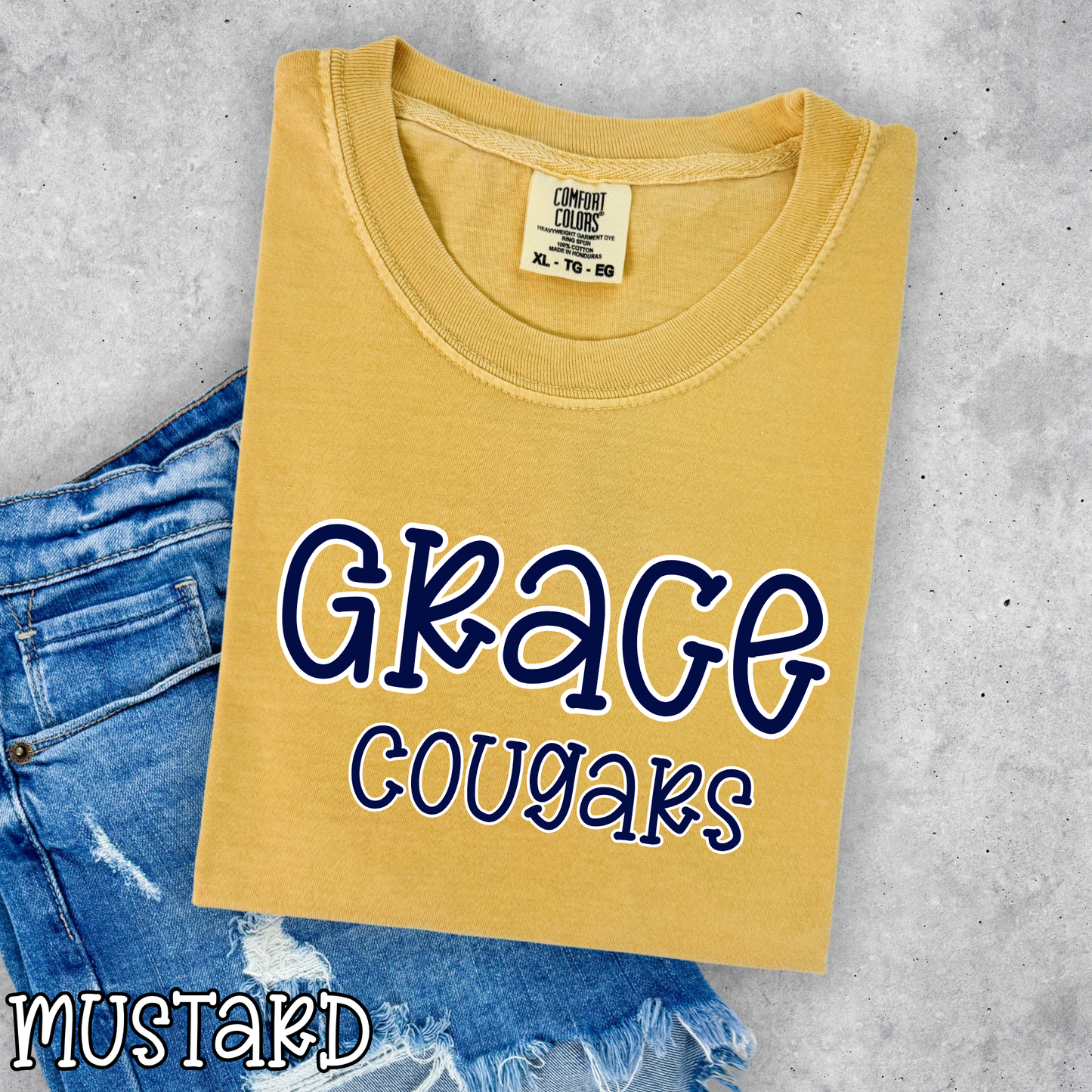 Grace Cougars Pop Name with Outline