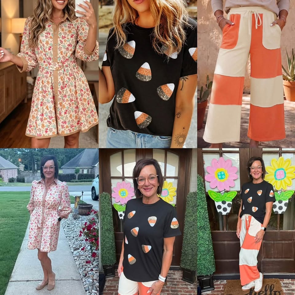 Orange Floral Color Block 3/4 Sleeve Belted Mini Dress