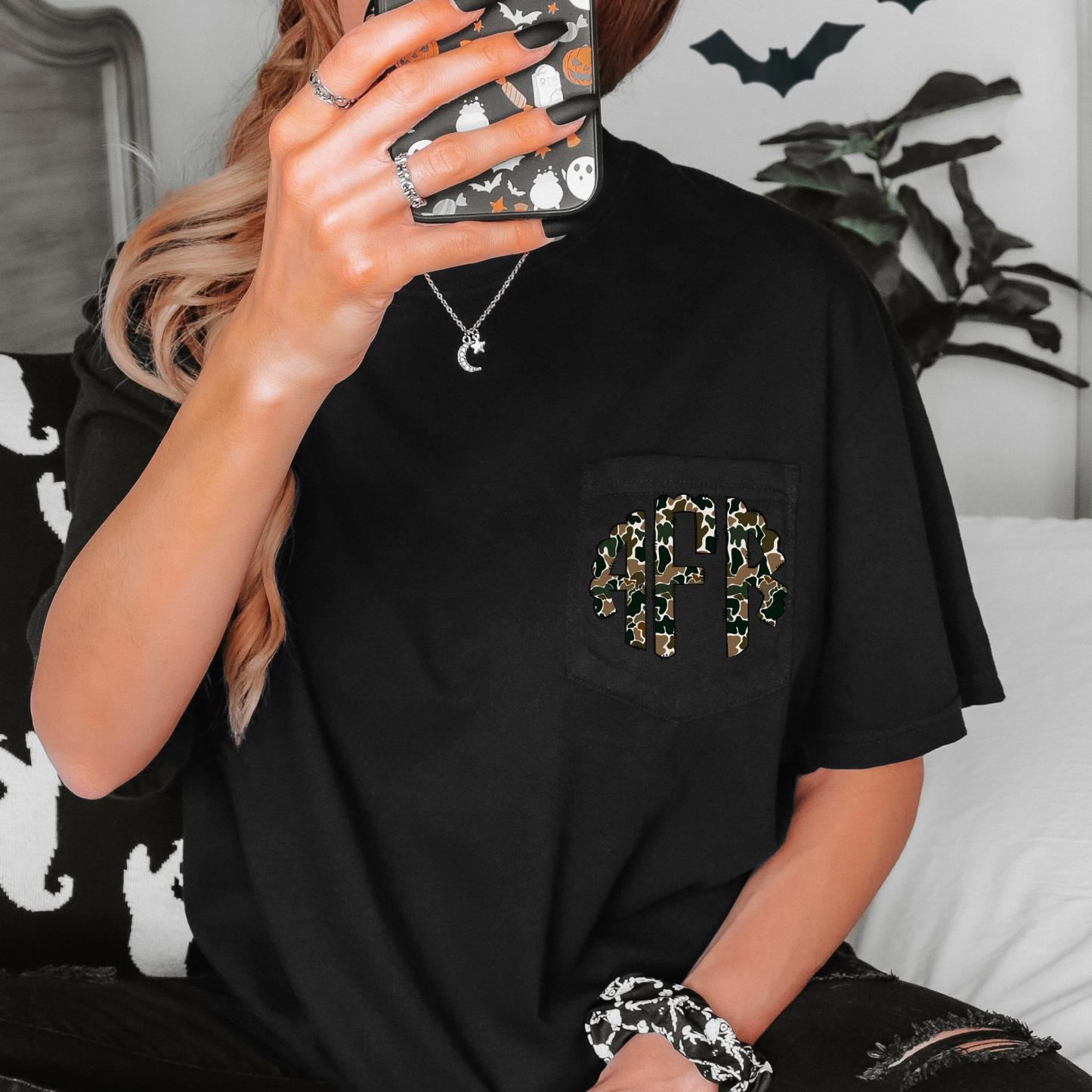 Printed Monogram Pocket Tee