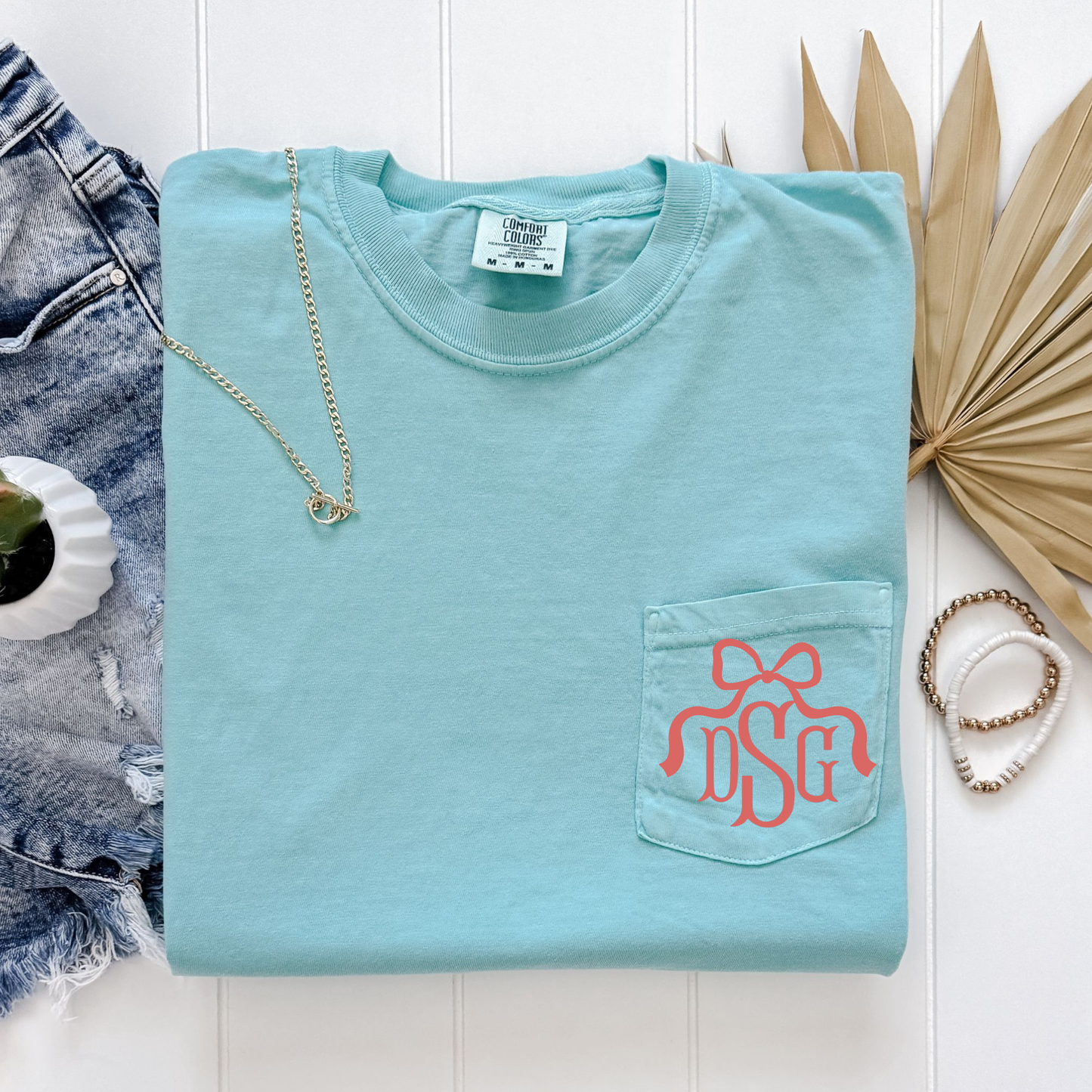 Printed Monogram Pocket Tee