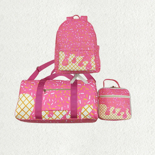 FULL 3PC SET- Hot Pink Ice Cream Drip Bags