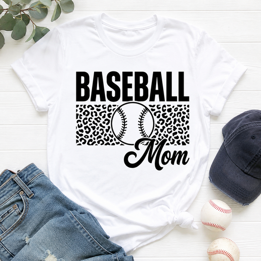 Baseball Mom Leopard Baseball