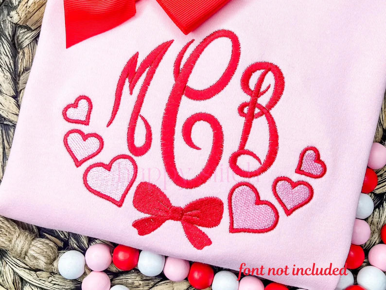 Empress Monogram with Heart and Bow