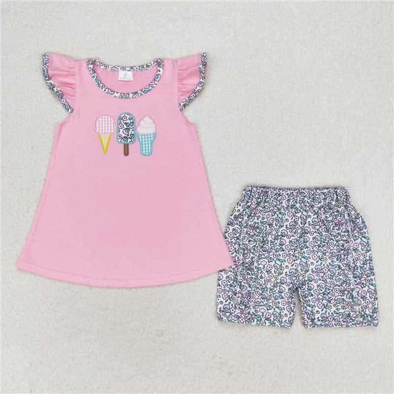 Floral Ice Cream Cones with Floral Short Set