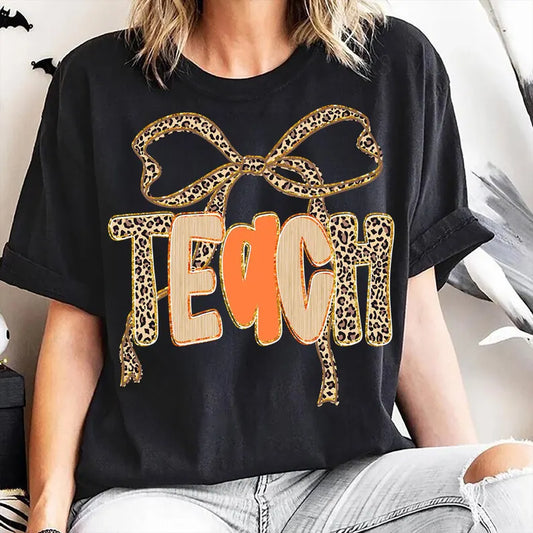 Leopard Cream Orange Teach
