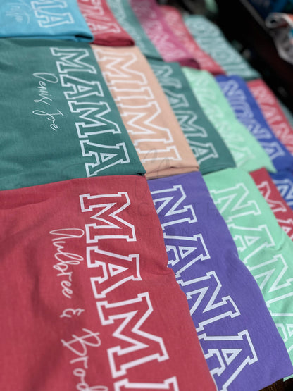 Block Outline Mama/Grandma Name