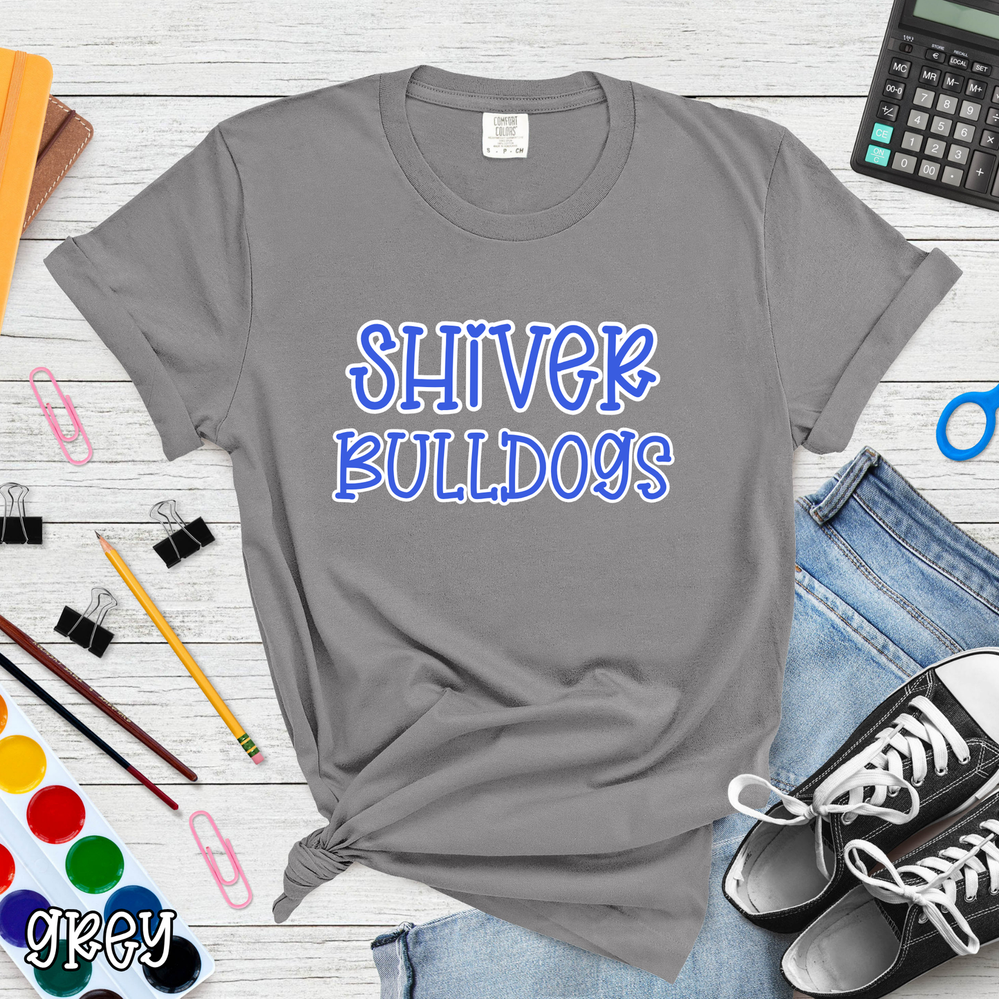 Shiver Bulldogs Pop Name with Outline