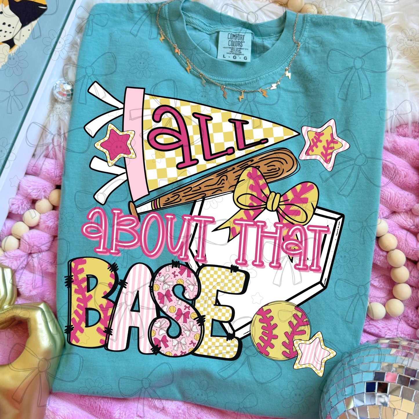 All about that Baseball Pink and Yellow