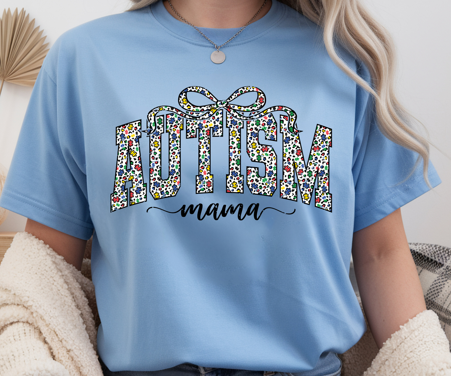 Autism Mama with Bow