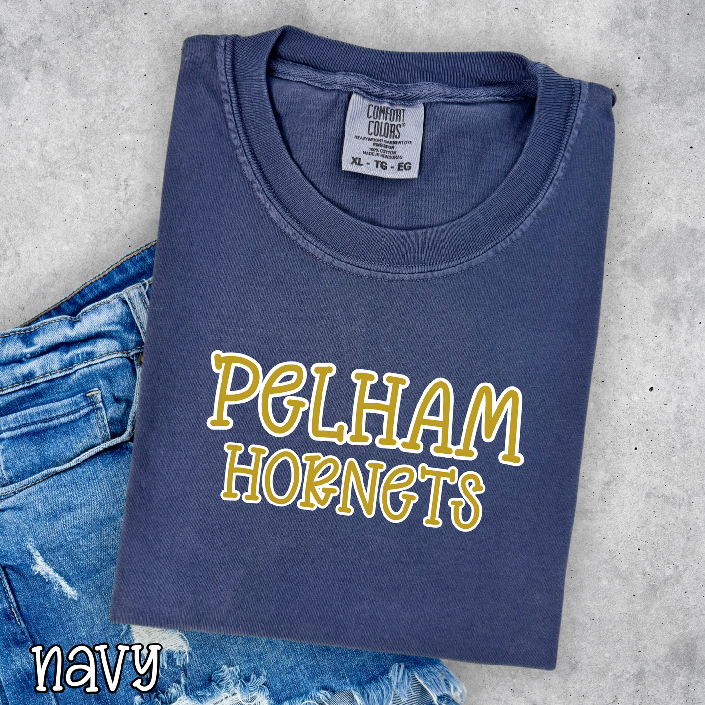 Pelham Hornets Pop Name with Outline