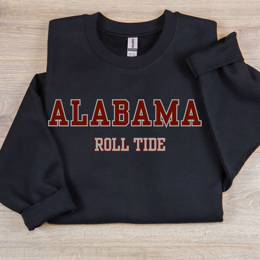 Straight Curved Alabama- Crimson/Grey