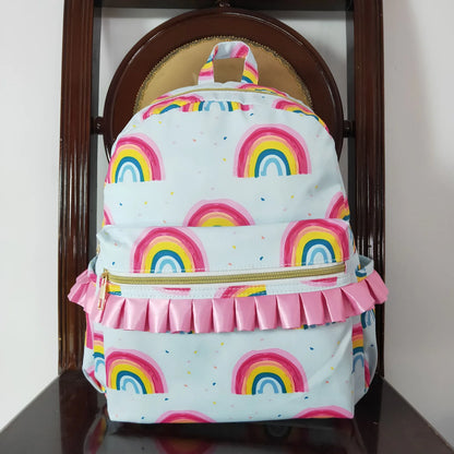 Rainbow Pink Ruffle Bookbag
