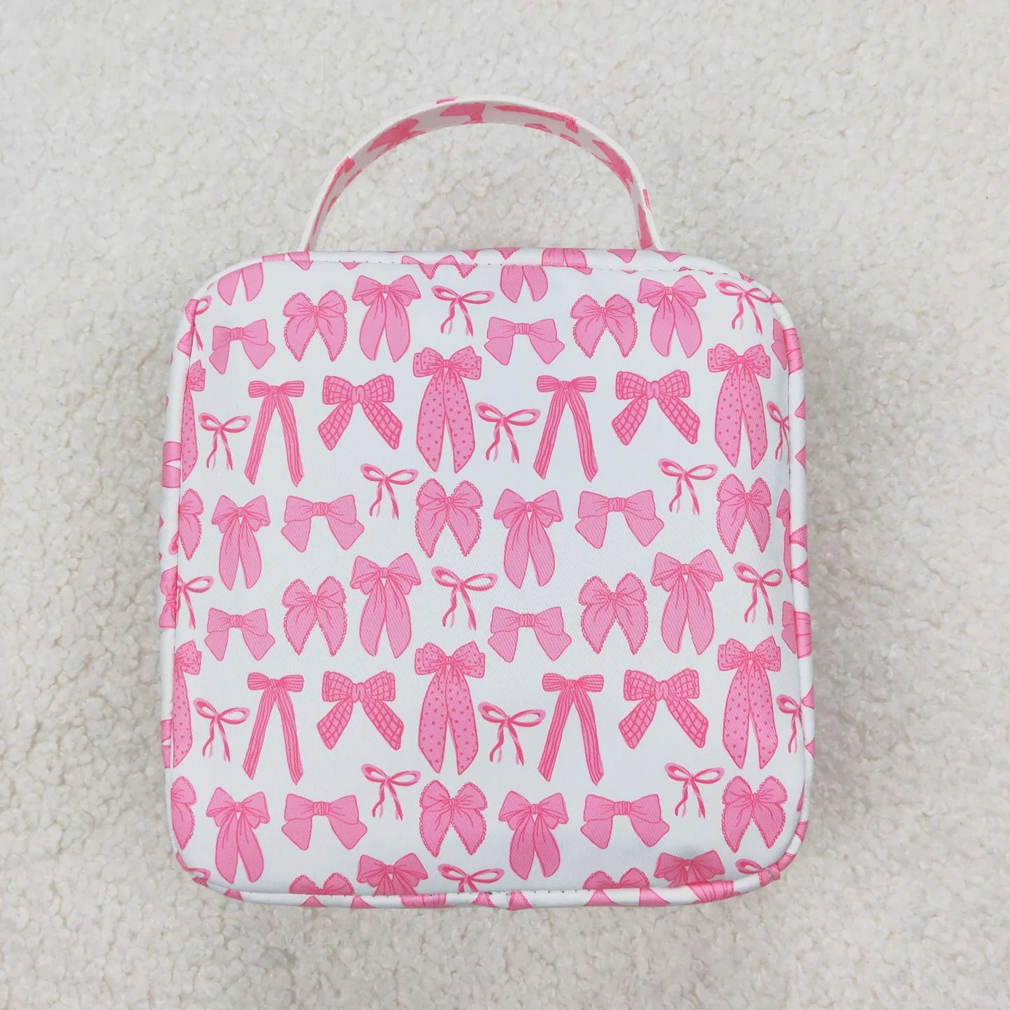 Pink Bow Embroidered Lunchbox