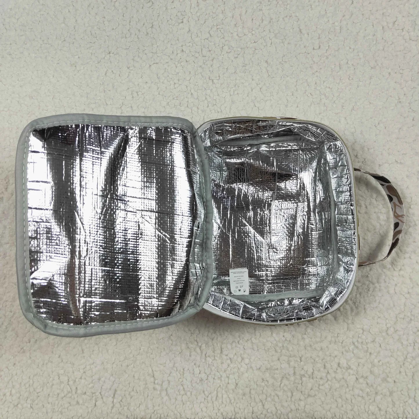 Cream Camo Embroidered Lunchbox