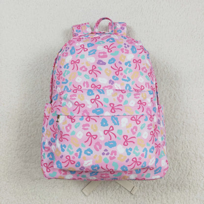 Bow and Colorful Leopard Book Bag