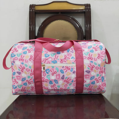 Bow and Colorful Leopard Duffel/Gym Bag