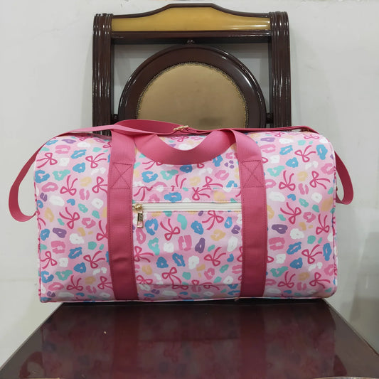 Bow and Colorful Leopard Duffel/Gym Bag