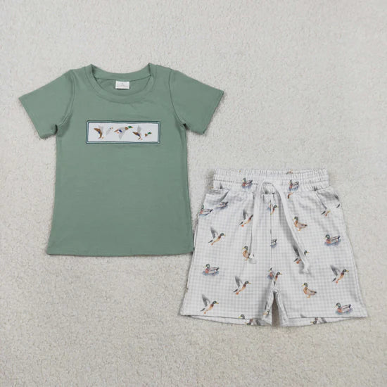 Flying Mallards Checkered 2pc Set