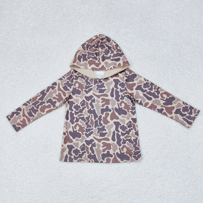 Camo Hooded Long Sleeves