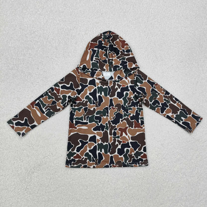 Camo Hooded Long Sleeves