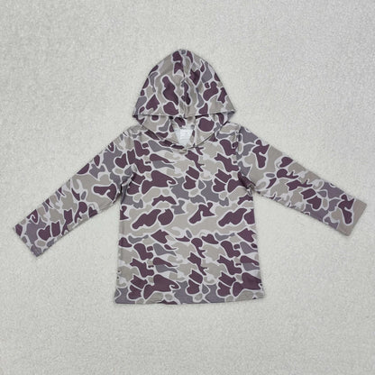 Camo Hooded Long Sleeves