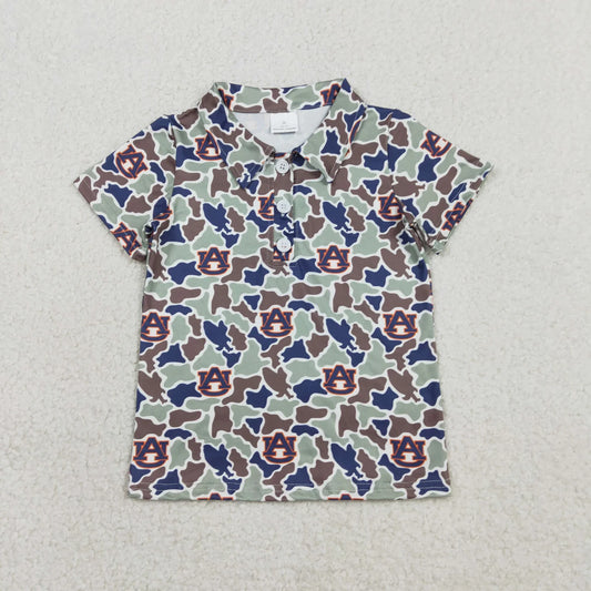 Auburn Camo Polo Button